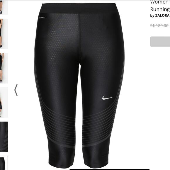 NWOT $115 Nike Power Speed Running Dry Fit Capri Size Medium - Picture 9 of 13